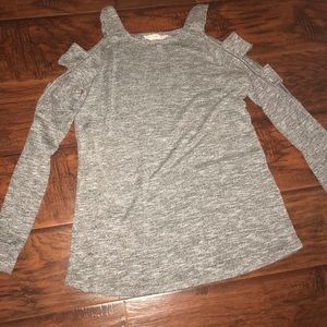 Off the shoulder grey long sleeve